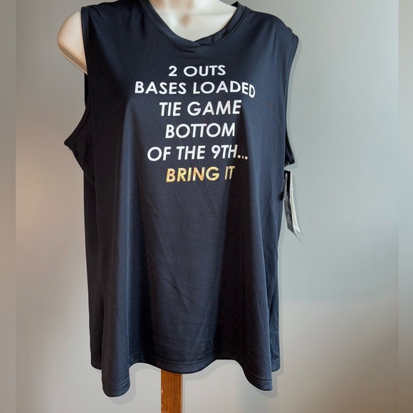 NWT Adidas (Large) Brand New Black Loose Fit Softball Tank Top - Picture 1 of 9
